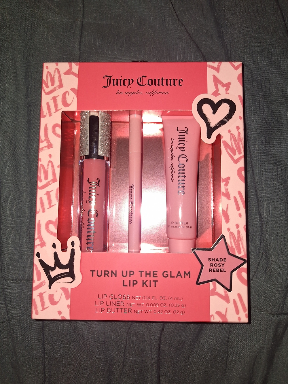 Juicy Couture Turn Up The Glam Lip Kit - Rosy Pink